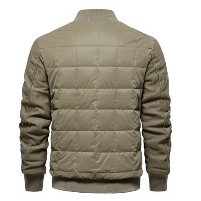 Men’s Quilted Bomber Jacket | Lightweight Insulated | Transitional Outerwear