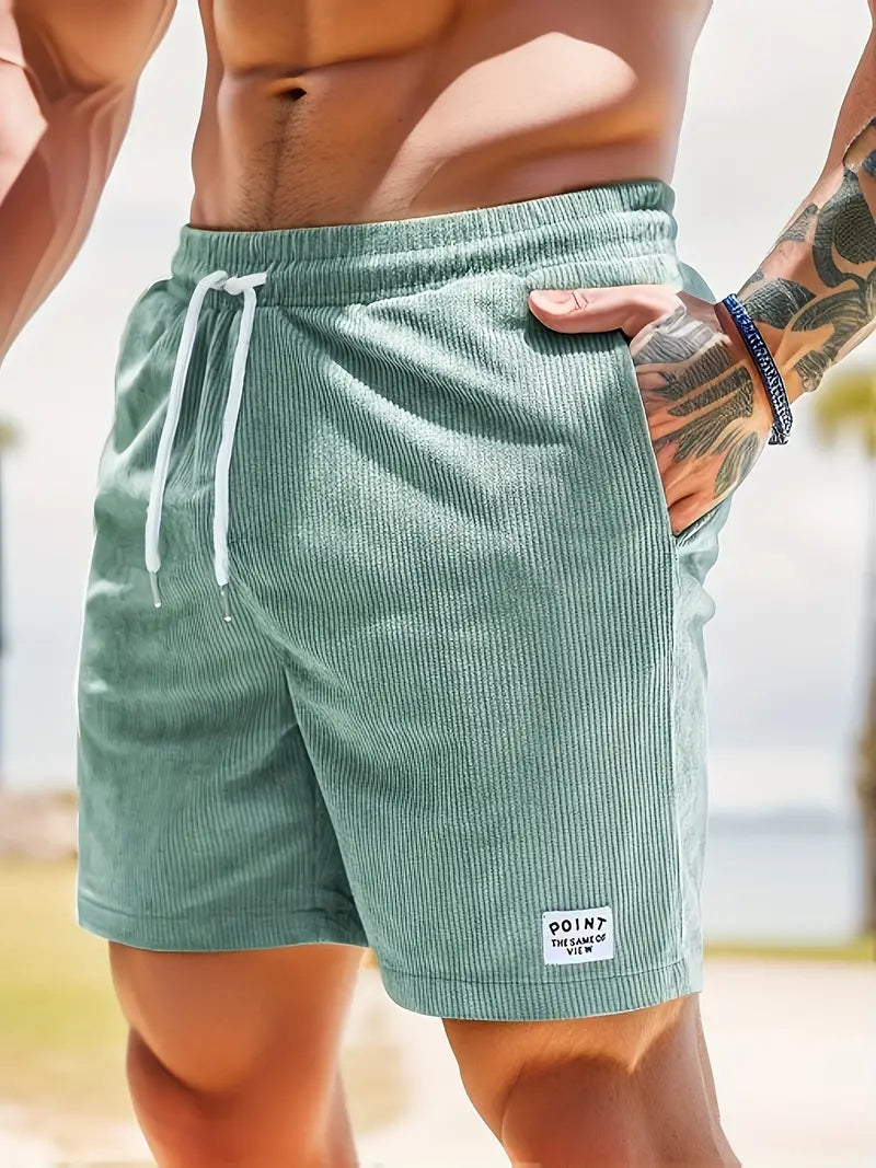 Men's Corduroy Drawstring Shorts | Relaxed Fit | Beach & Lounge Ready