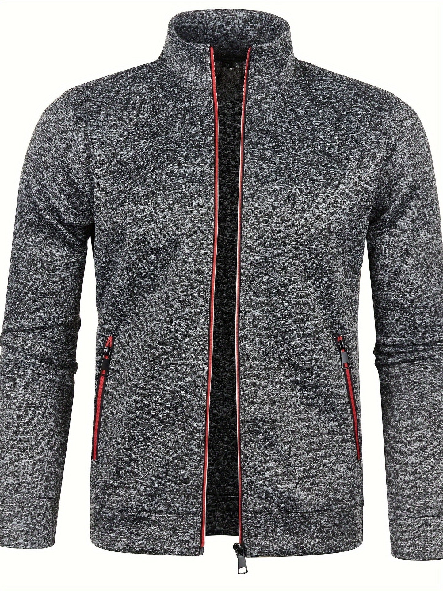 Men’s Zip-Up Knit Track Jacket | Lightweight Layer | Sport-Casual Fit