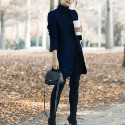 Minimalist Longline Coat | Open Front | Tailored Silhouette