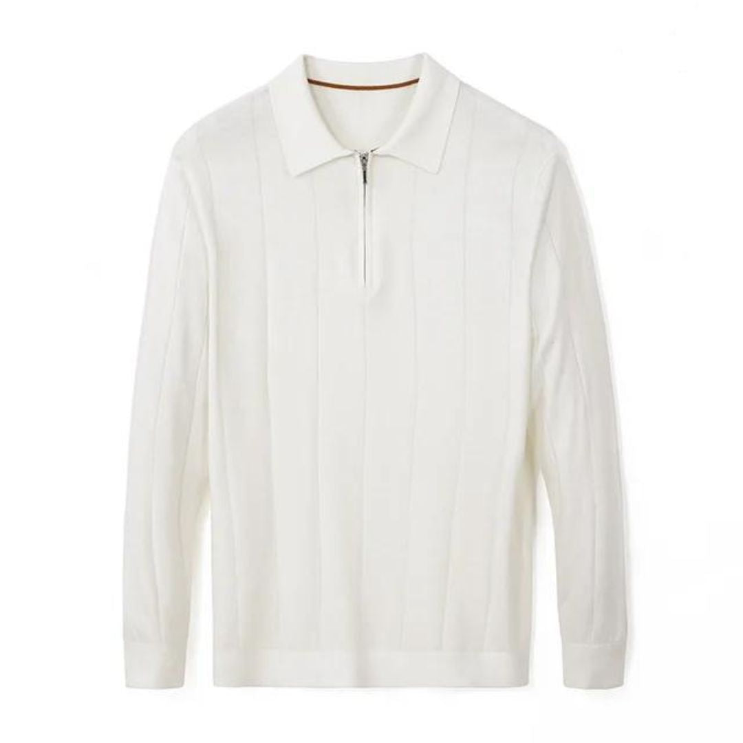 Men’s Knit Polo Sweater | Quarter-Zip Lightweight Layer