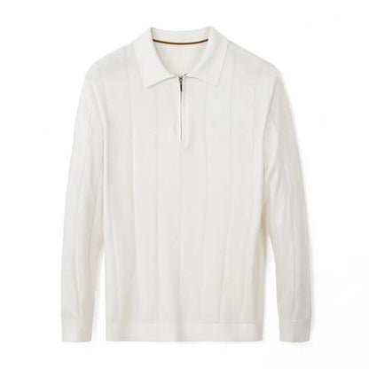 Men’s Knit Polo Sweater | Quarter-Zip Lightweight Layer