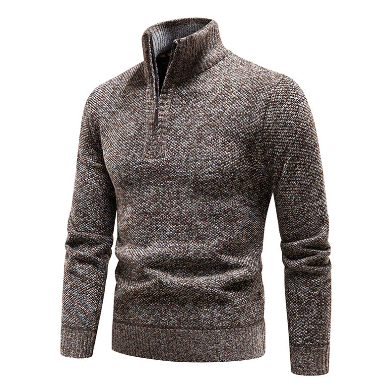 Men’s Half-Zip Sweater | Knitted Pullover with Stand Collar | Warm Casual Canada