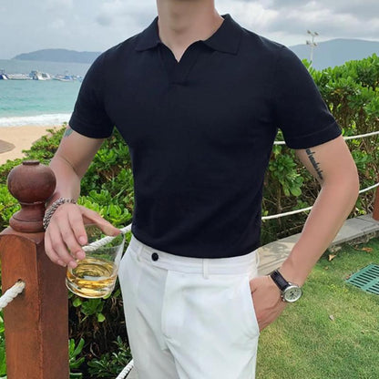 Men's Slim Polo Shirt | Stretch Knit | Casual Summer Essential