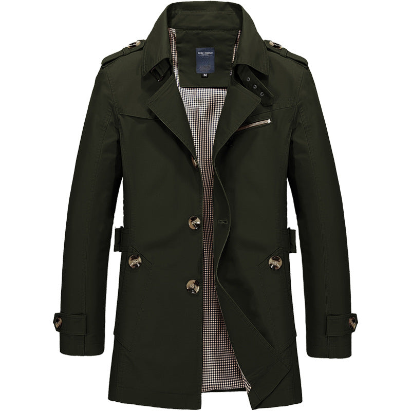Men’s Lightweight Trench Coat | Classic Fit | Spring & Fall Jacket