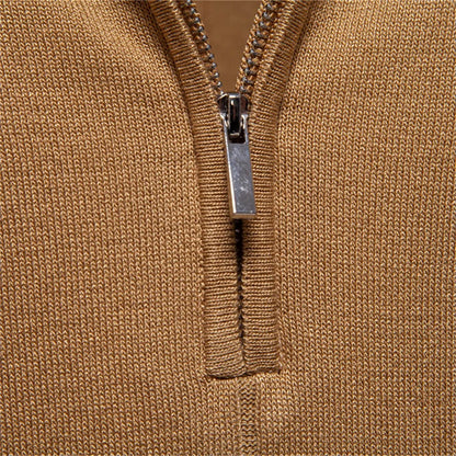 Knit Polo Shirt with Quarter Zip | Modern Casual Fit | Lightweight Comfort