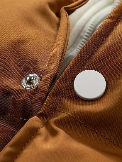 Men's Colour-Block Puffer Jacket | Sherpa Lined | Hooded Varsity Style