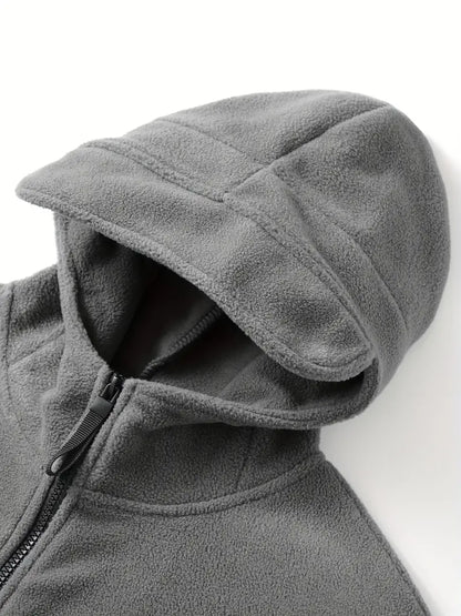 Men's Tactical Hoodie Jacket | Multi-Pocket Design | Fleece Lined | Outdoor Performance