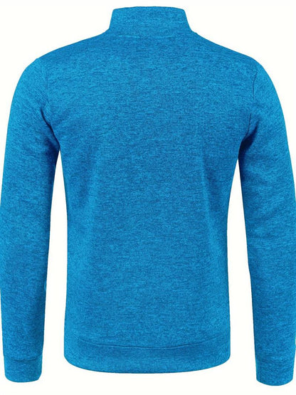 Men’s Zip-Up Knit Track Jacket | Lightweight Layer | Sport-Casual Fit