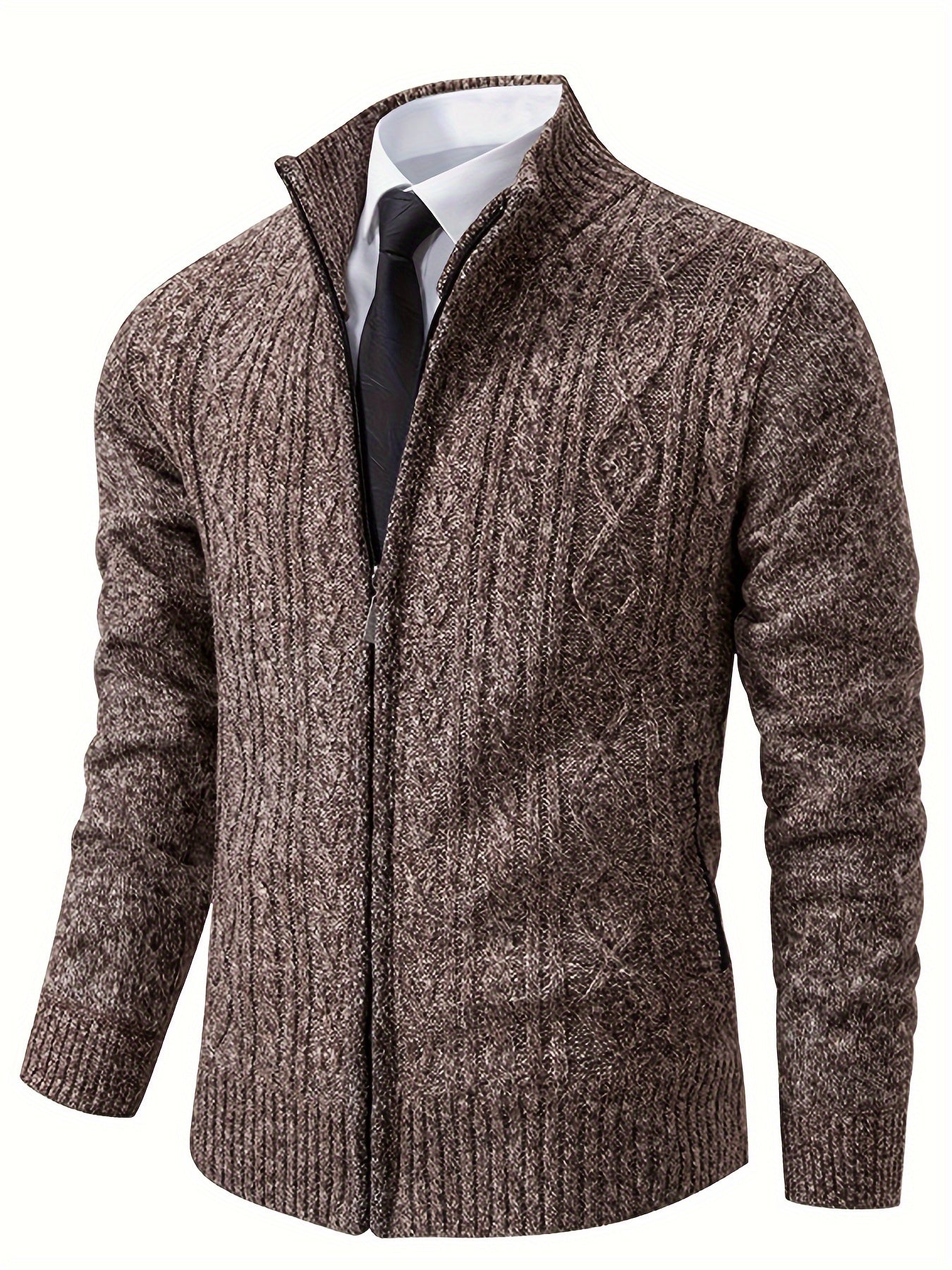 Men’s Knit Zip Jacket | Full-Zip Cardigan Style | Smart Casual Layer