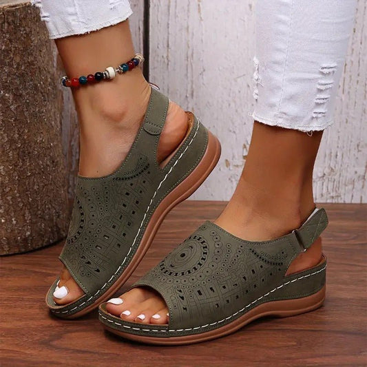 Cutout Slingback Sandals | Lightweight Comfort with Boho-Inspired Detailing