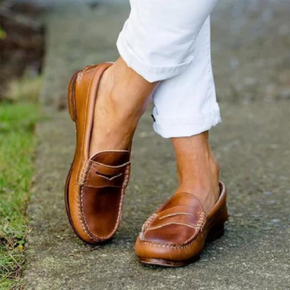 Classic Leather Penny Loafers | Hand-Stitched Detailing | Slip-On Comfort