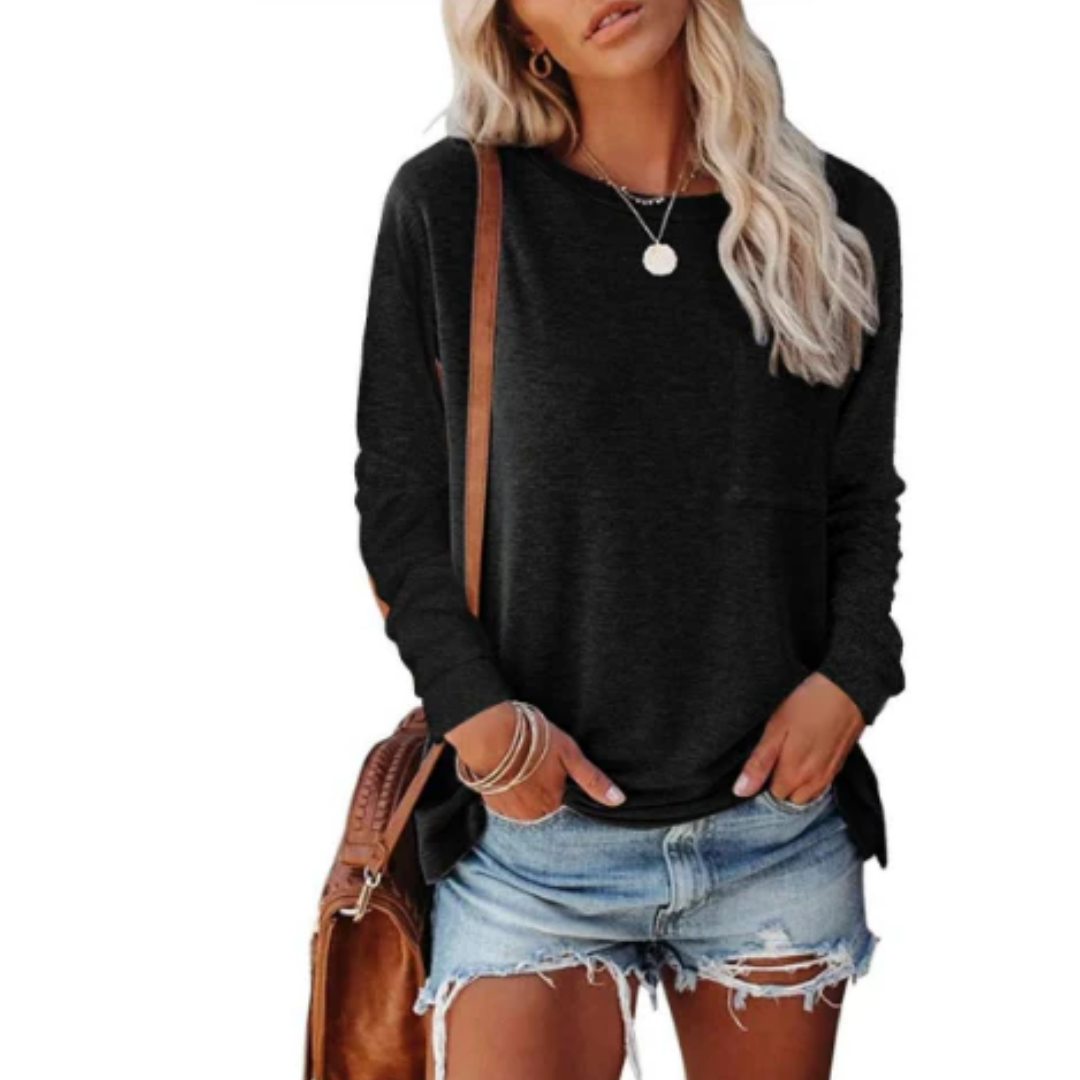 Women's Lightweight Long Sleeve Tee | Casual Relaxed Fit Top | Everyday Essential
