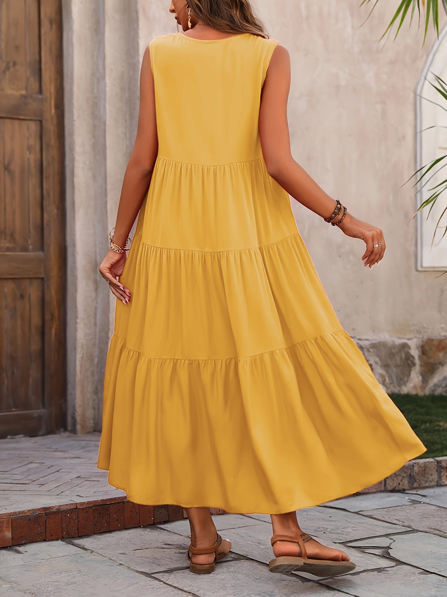 Sleeveless Tiered Maxi Dress | Lightweight Summer Resortwear