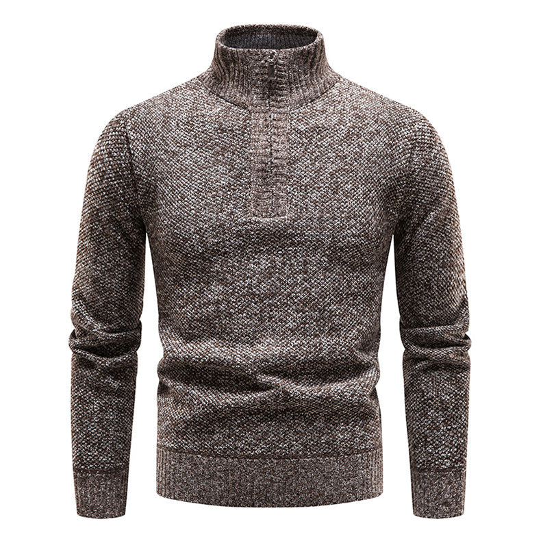Men’s Half-Zip Sweater | Knitted Pullover with Stand Collar | Warm Casual Canada