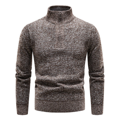 Men’s Half-Zip Sweater | Knitted Pullover with Stand Collar | Warm Casual Canada