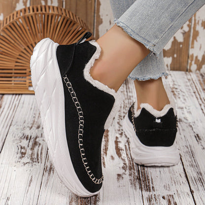 Cozy Slip-On Sneakers | Faux Suede Upper | Plush Lining | Casual Comfort
