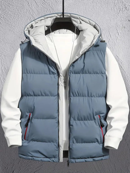 Men's Hooded Puffer Vest | Lightweight Insulation | Outdoor Layering Essential