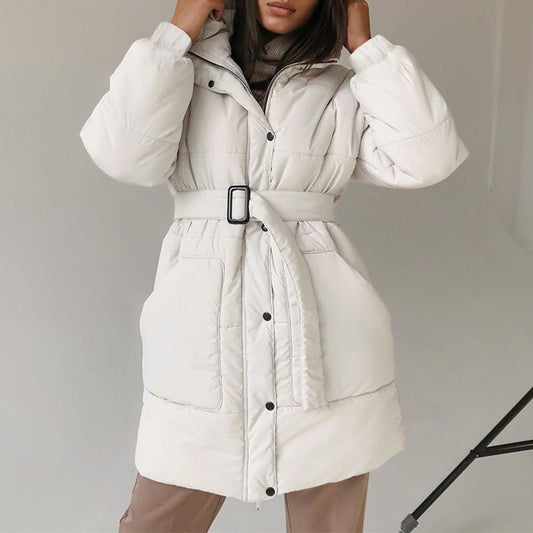 Belted Puffer Jacket | Warm & Stylish Winter Coat | Adjustable Fit