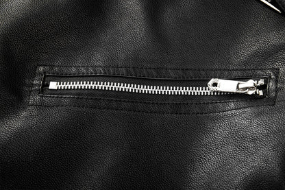Men’s Faux Leather Biker Jacket | Classic Moto Style | Zip Details & Belted Hem