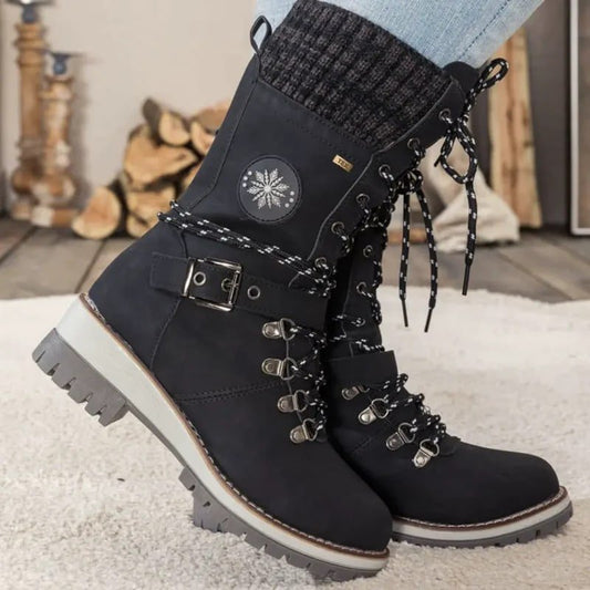 Winter High-Top Boots | Warm Fleece-Lined | Stylish and Durable