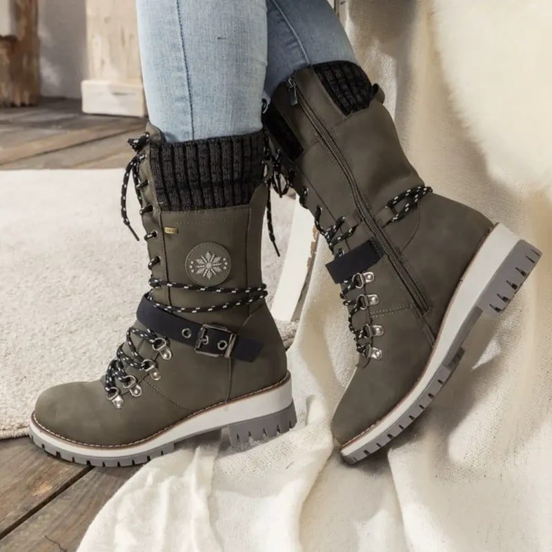 Winter High-Top Boots | Warm Fleece-Lined | Stylish and Durable