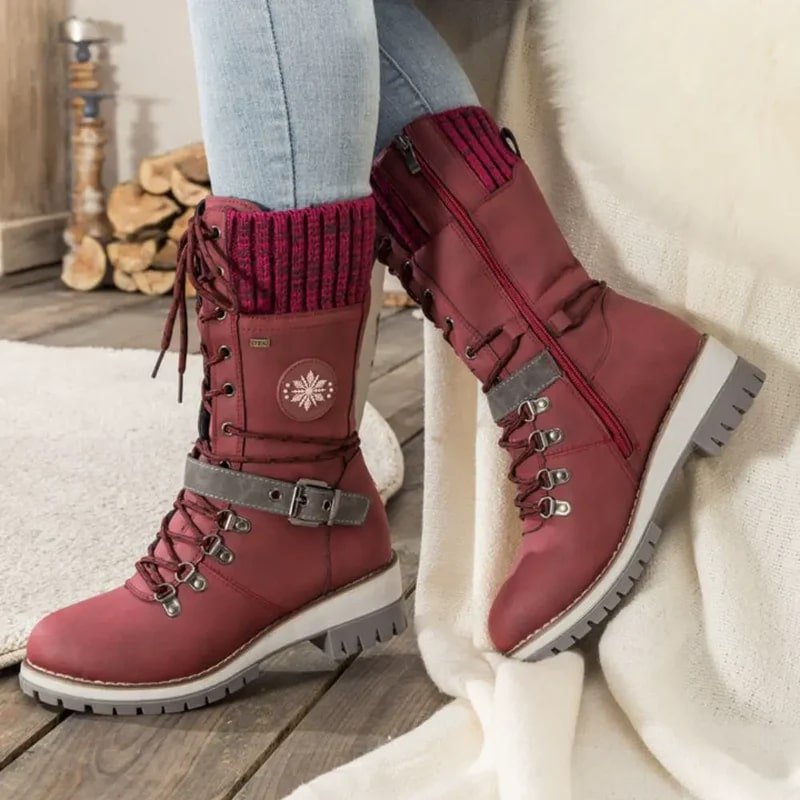 Winter High-Top Boots | Warm Fleece-Lined | Stylish and Durable