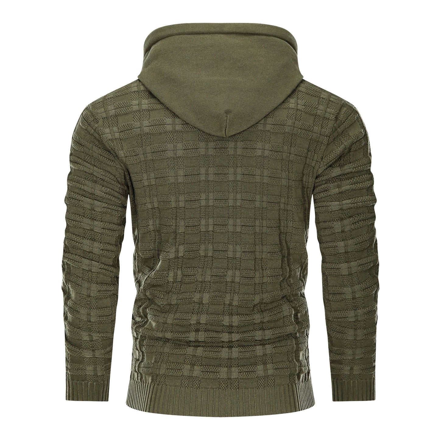 Alpha Knit Hoodie | Textured Pullover with Drawstring Hood