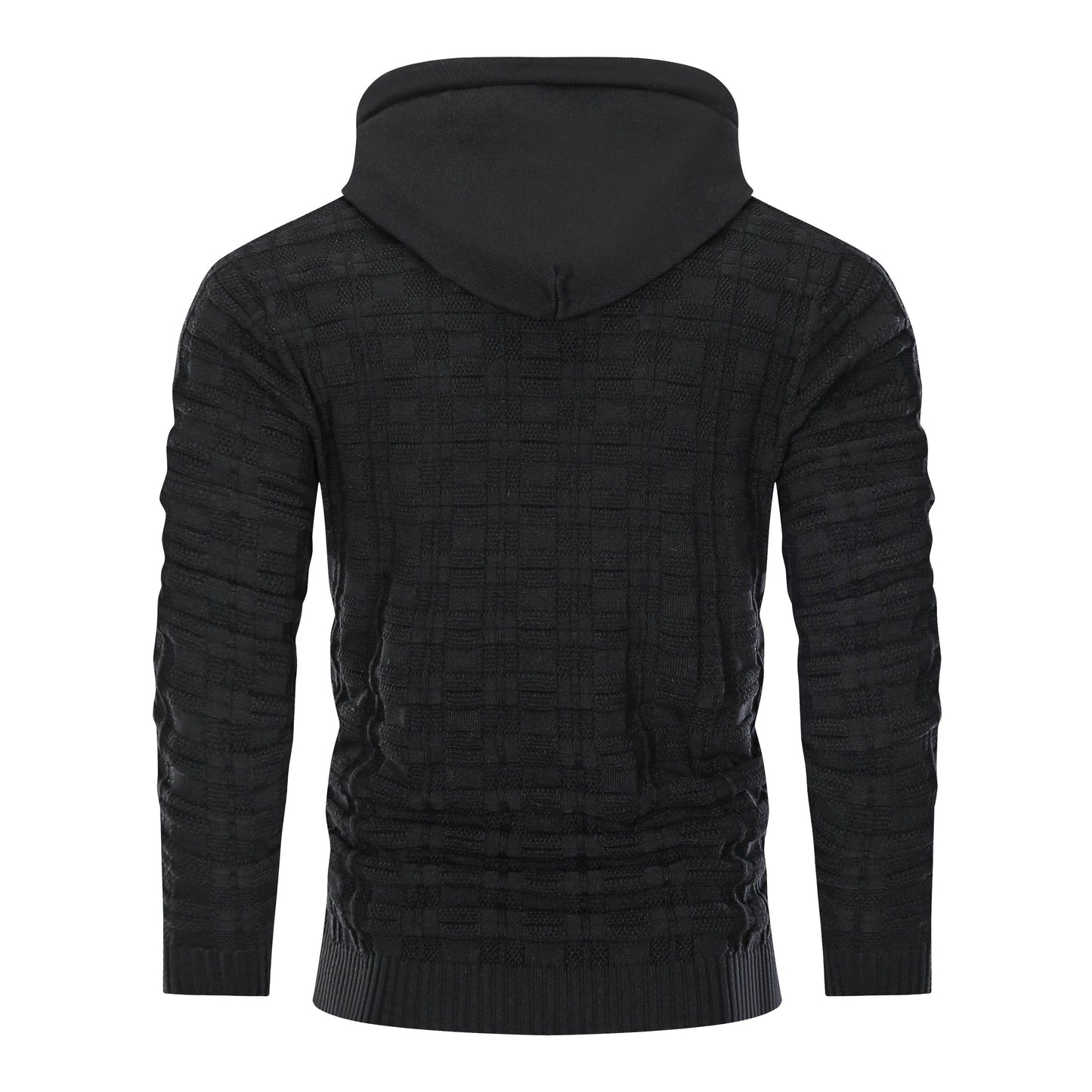Alpha Knit Hoodie | Textured Pullover with Drawstring Hood