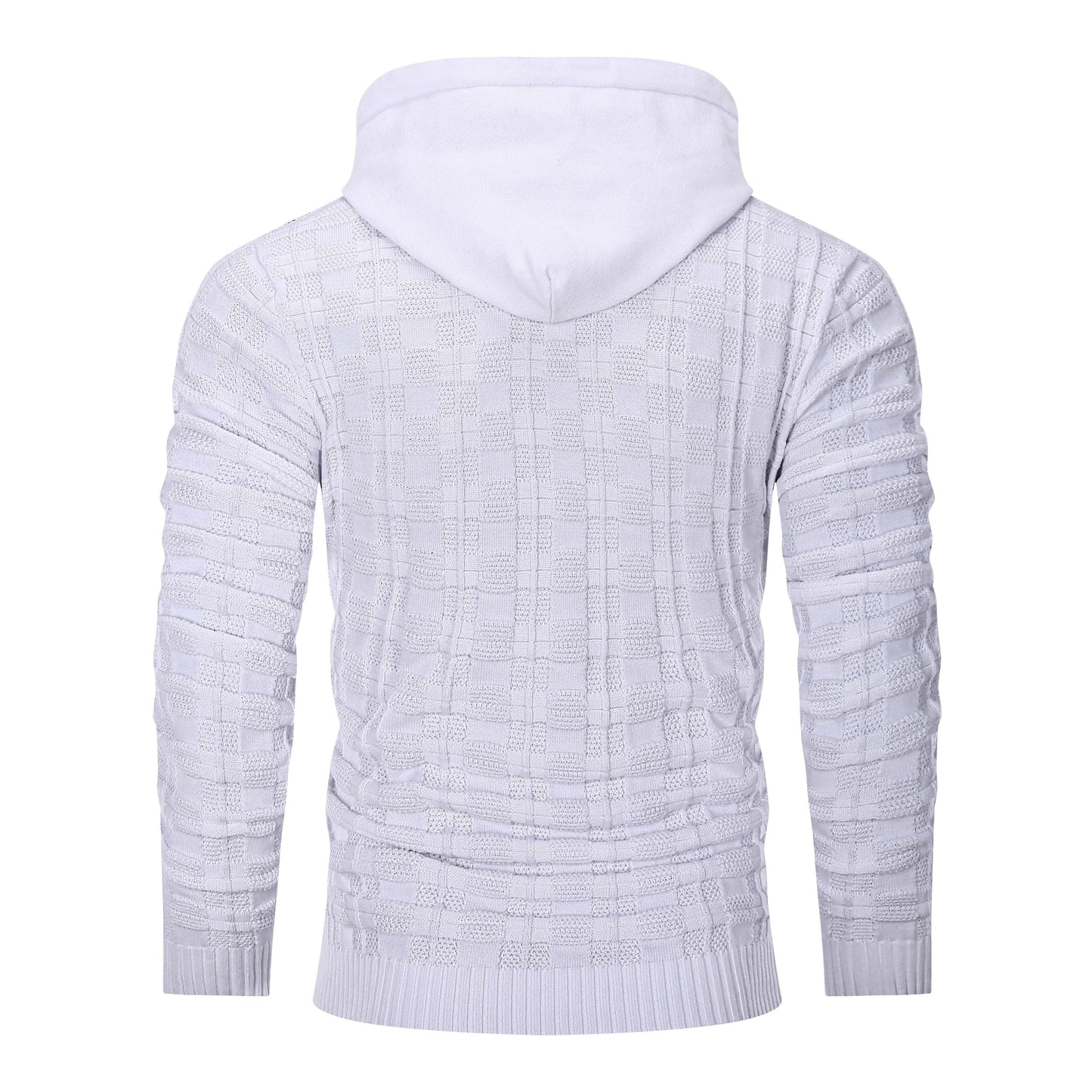 Alpha Knit Hoodie | Textured Pullover with Drawstring Hood