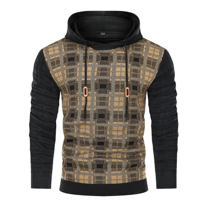 Alpha Knit Hoodie | Textured Pullover with Drawstring Hood