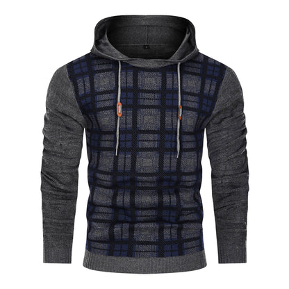 Alpha Knit Hoodie | Textured Pullover with Drawstring Hood