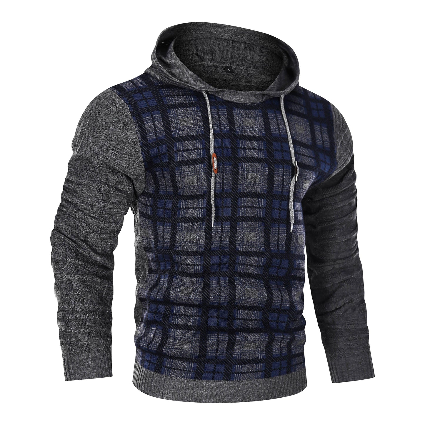 Alpha Knit Hoodie | Textured Pullover with Drawstring Hood