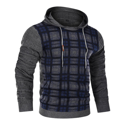 Alpha Knit Hoodie | Textured Pullover with Drawstring Hood