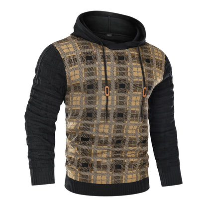 Alpha Knit Hoodie | Textured Pullover with Drawstring Hood