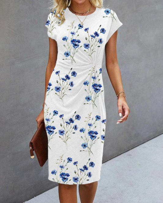 Floral Print Midi Dress | Cap Sleeve | Lightweight Summer Casual