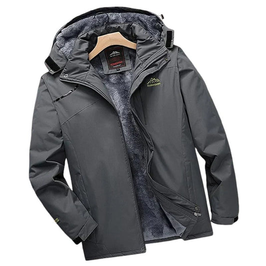 Men’s Waterproof Softshell Jacket | Fleece-Lined Hooded Shell | All-Season Outdoor Layer