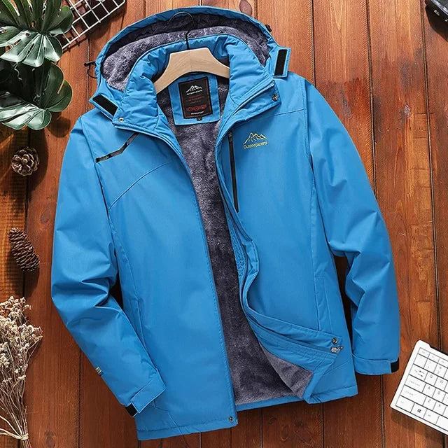 Men’s Waterproof Softshell Jacket | Fleece-Lined Hooded Shell | All-Season Outdoor Layer