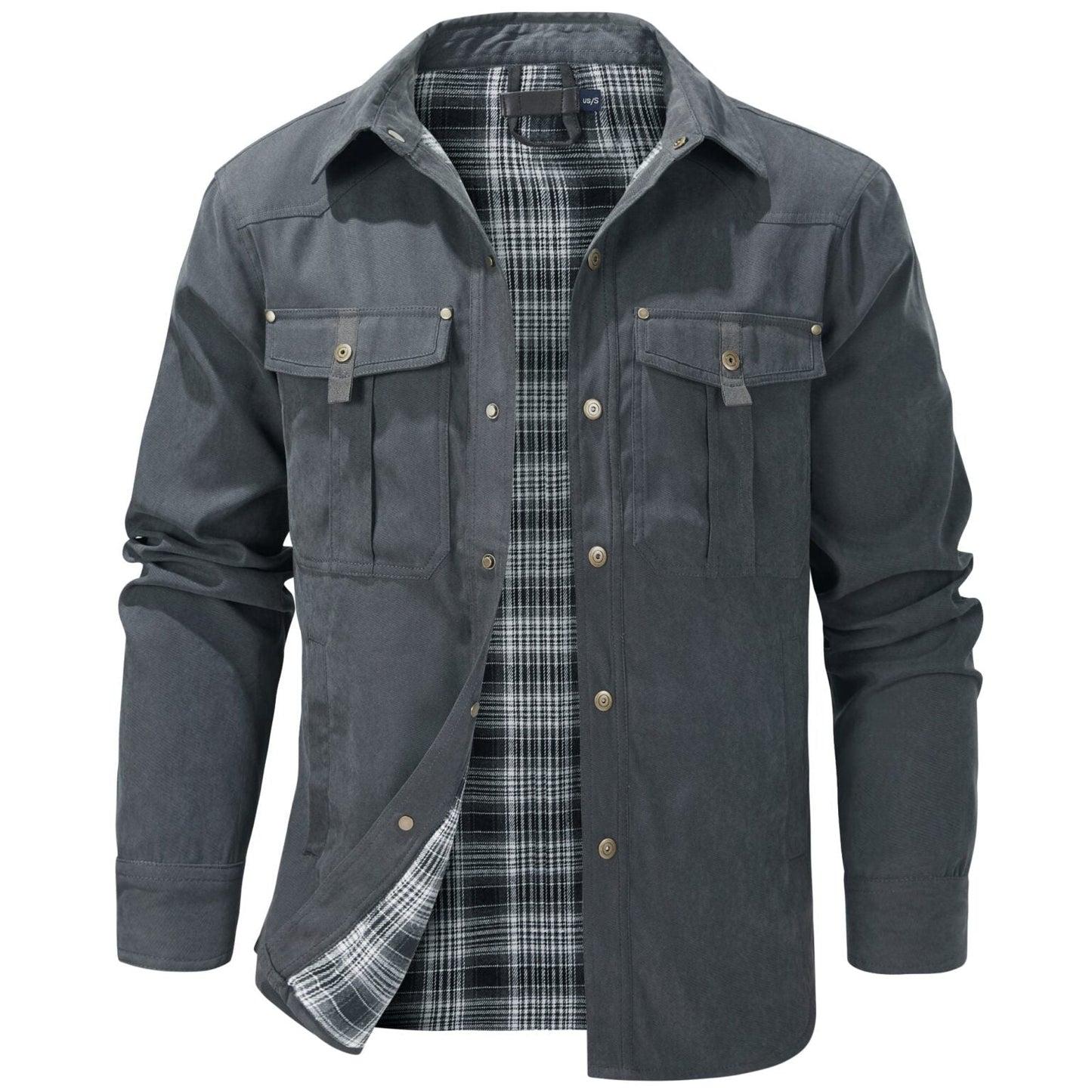 Men’s Flannel-Lined Overshirt | Button-Up Shirt Jacket | Transitional Outerwear