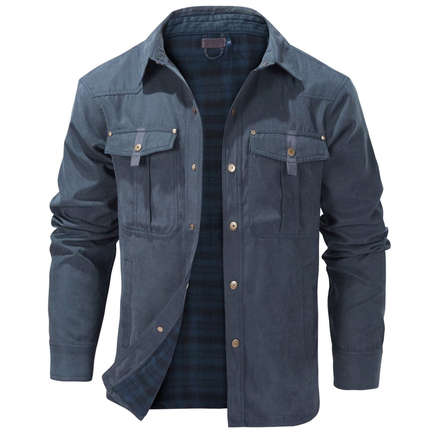 Men’s Flannel-Lined Overshirt | Button-Up Shirt Jacket | Transitional Outerwear