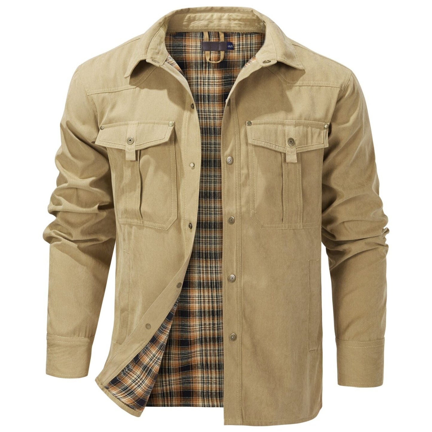 Men’s Flannel-Lined Overshirt | Button-Up Shirt Jacket | Transitional Outerwear