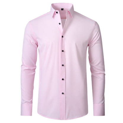 Men’s Stretch Dress Shirt | Wrinkle-Resistant Performance Fabric | Slim Office Fit