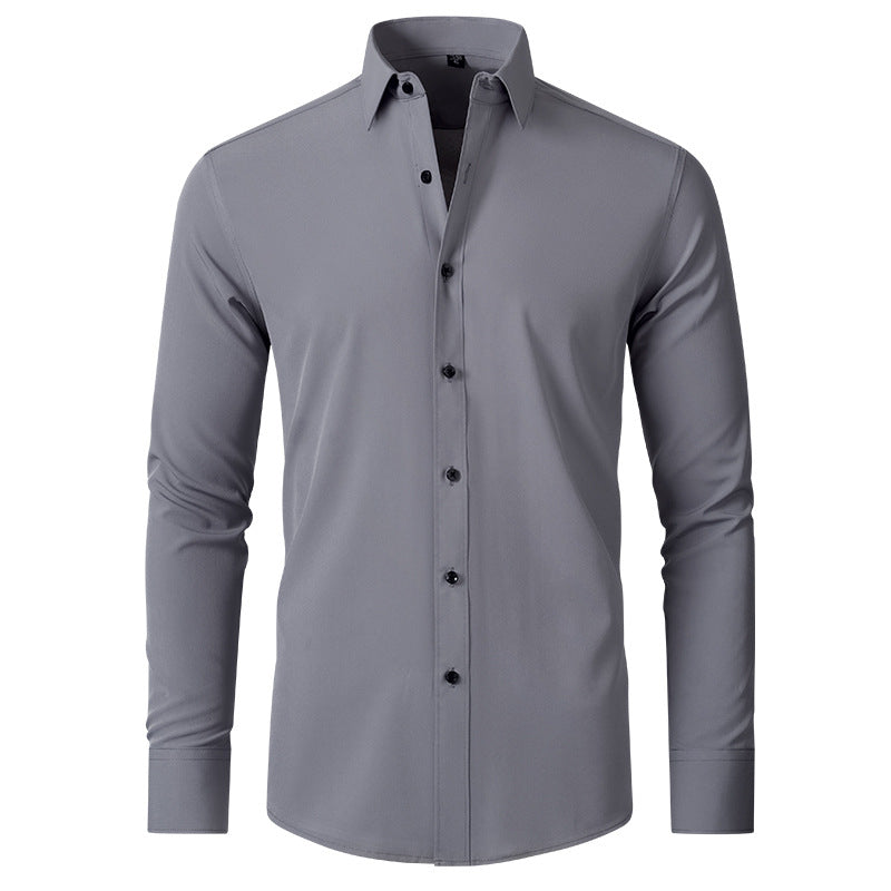 Men’s Stretch Dress Shirt | Wrinkle-Resistant Performance Fabric | Slim Office Fit