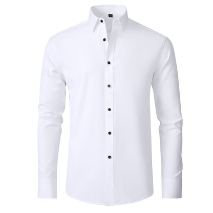 Men’s Stretch Dress Shirt | Wrinkle-Resistant Performance Fabric | Slim Office Fit