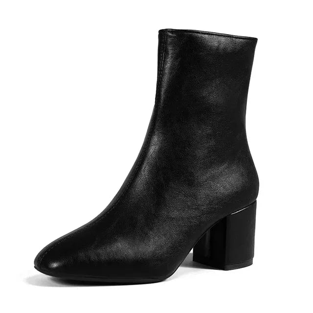 Block-Heeled Ankle Boots | Sleek & Polished | Modern Design