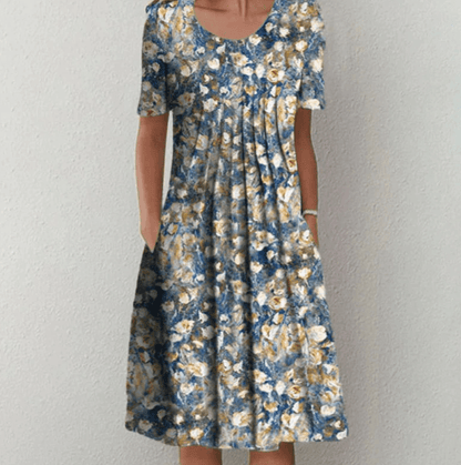 Floral Scoop Neck Midi Dress | Breezy Everyday Summer Look