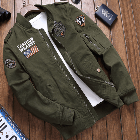 Men’s Bomber Jacket | Military-Inspired Style | Casual Outerwear