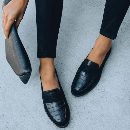 Textured PU Leather Loafers | Slip-On Style | Cushioned Everyday Sole