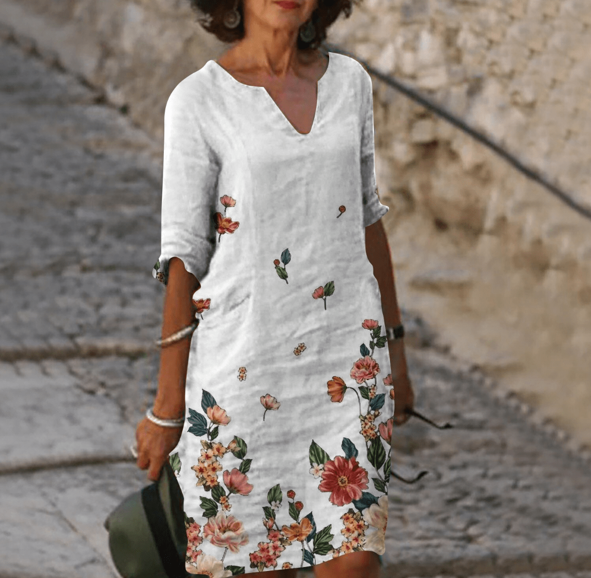 Printed Linen-Blend Midi Dress | Casual Art-Inspired & Floral Options