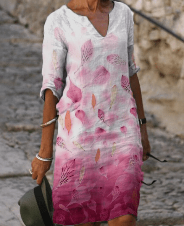 Printed Linen-Blend Midi Dress | Casual Art-Inspired & Floral Options
